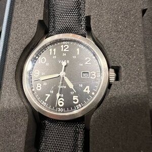 Vaer Black Dial Field Watch with Stainless Case 40mm Quartz